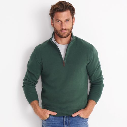 Men's Bedford Rib Quarter Zip Sweater, alternative image