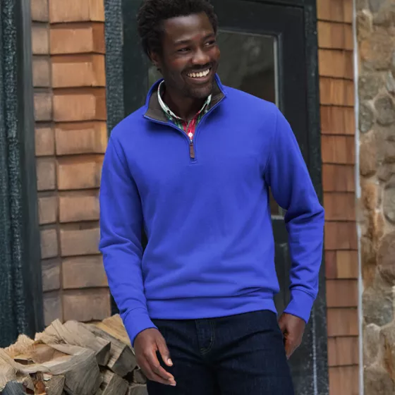 Bedford Rib Quarter Zip Pullover Sweater - primary