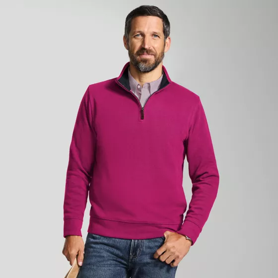 Bedford Rib Quarter Zip Pullover Sweater - primary