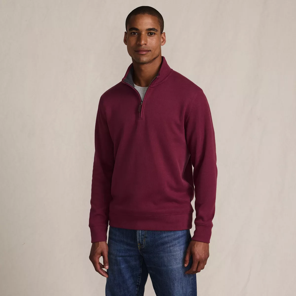 Men's Bedford Rib Quarter Zip Sweater