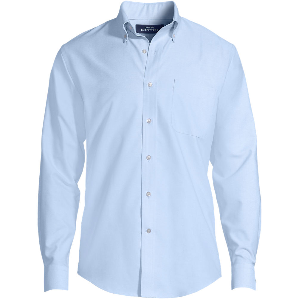 Men's Big Long Sleeve Buttondown Pattern Oxford Shirt