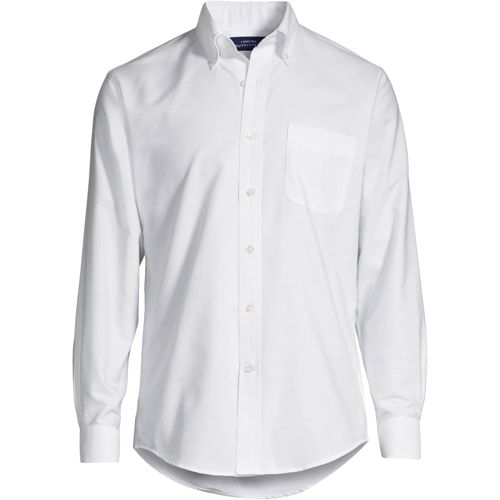 School Uniform Men's Regular Long Sleeve Buttondown Oxford Shirt