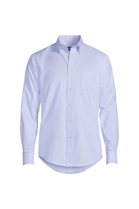 Men's Long Sleeve Button Down Pattern Oxford Shirt