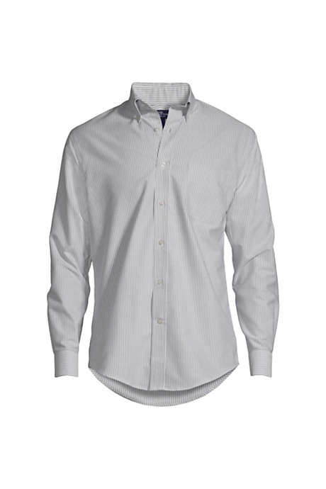 Men's Long Sleeve Button Down Pattern Oxford Shirt