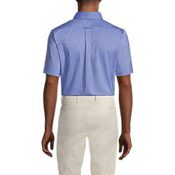 Men's Short Sleeve Buttondown Stain Release Oxford Sport Shirt, Back