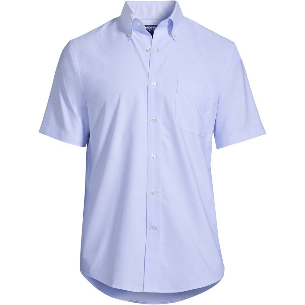 Men's Big & Tall Short Sleeve Buttondown Stain Release Oxford Sport Shirt