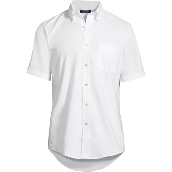 School Uniform Men's Short Sleeve Buttondown Oxford Sport Shirt - primary