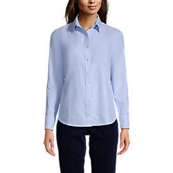 School Uniform Women's Long Sleeve Oxford Shirt, Front
