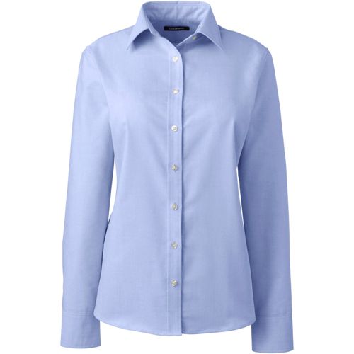 Women's 3/4 Sleeve Button Down Shirt in Blue - S at  Women's