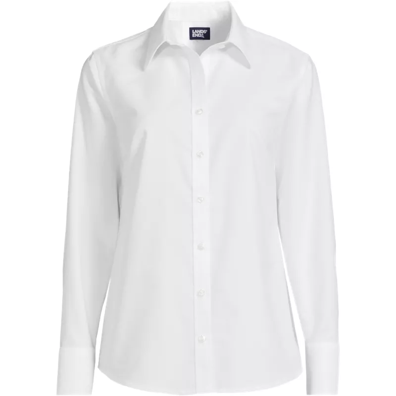 Women's Long Sleeve Oxford Shirt, Front