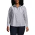 School Uniform Women's Plus Size Long Sleeve Oxford Shirt, Front