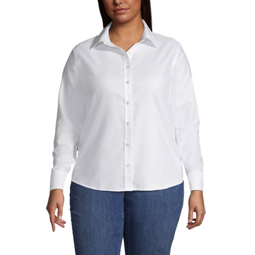 Plus size dress 2024 shirts for work