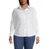 Women's Plus Size Long Sleeve Oxford Shirt, Front
