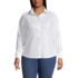 Women's Plus Size Long Sleeve Oxford Shirt, Front