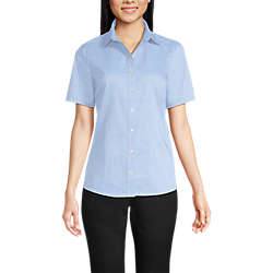 Women's Short Sleeve Oxford Shirt, Front
