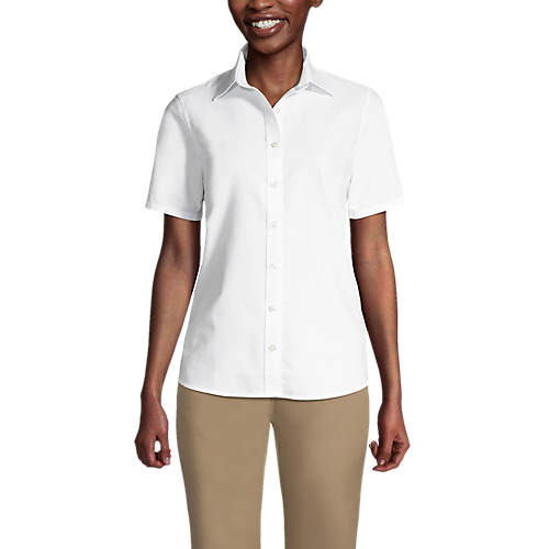 Women's Short Sleeve Oxford Shirt - Secondary