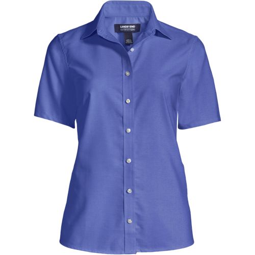Women's Plus Size Short Sleeve Oxford Shirt - image 3