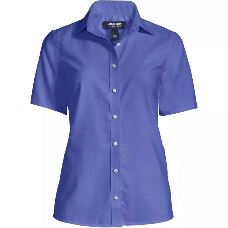 Women's Short Sleeve Oxford Shirt, Front