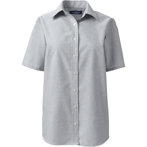 Cotton Short Sleeve Dress Shirt Lands' End