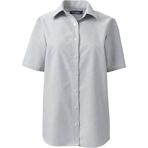 Cotton Short Sleeve Dress Shirt | Lands' End