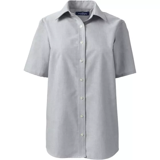 School Uniform Women's Plus Size Short Sleeve Oxford Shirt - primary