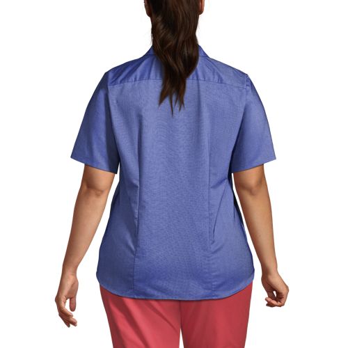 Women's Plus Size Short Sleeve Oxford Shirt - image 2
