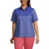 Women's Plus Size Short Sleeve Oxford Shirt, Front