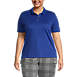 Women's Plus Size Short Sleeve Relaxed Fit Hemmed Pima Polo Shirt, Front