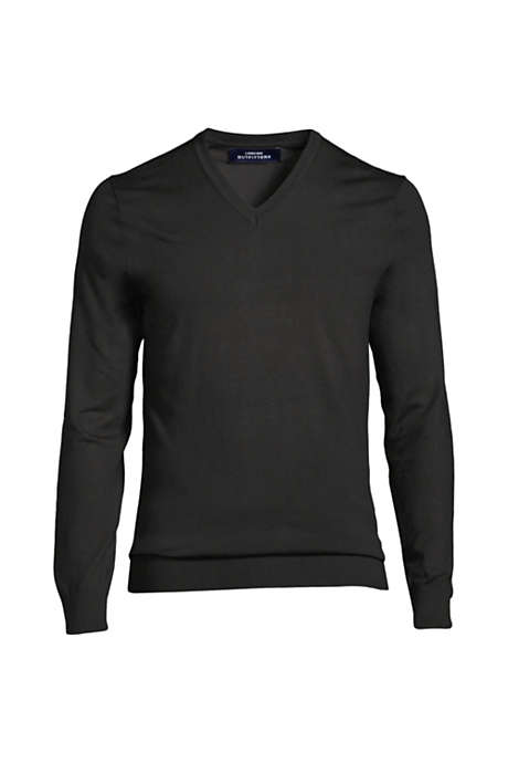 Men's Performance Long Sleeve Tailored Fit V-neck Sweater