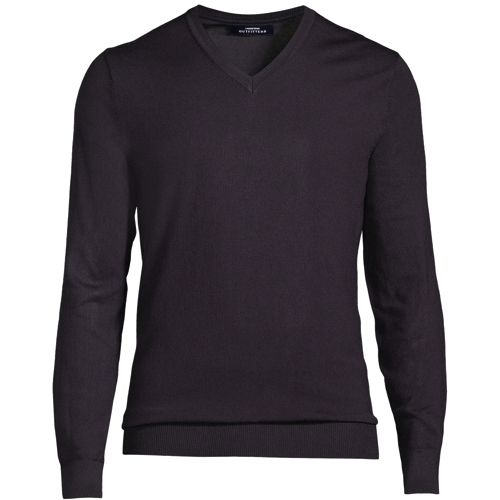 Men's Performance Long Sleeve Tailored Fit V-neck Sweater