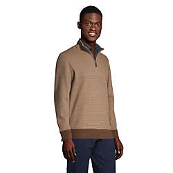 Men's Print Bedford Rib Quarter Zip Sweater, alternative image