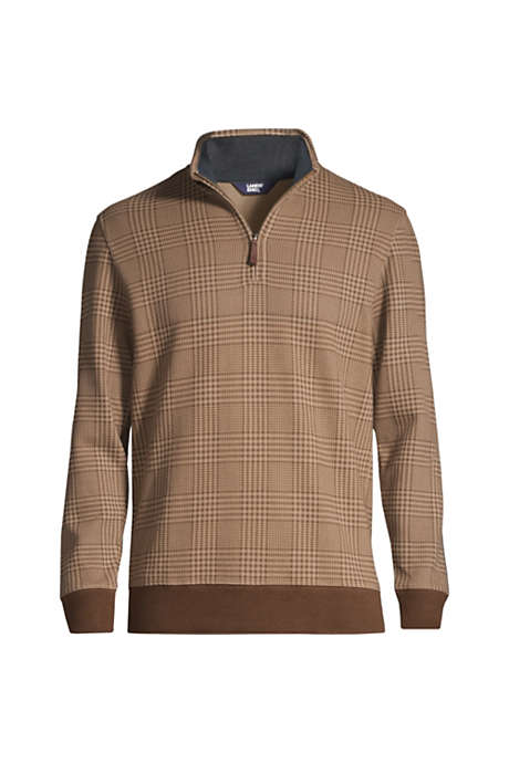 Men's Print Bedford Rib Quarter Zip Sweater