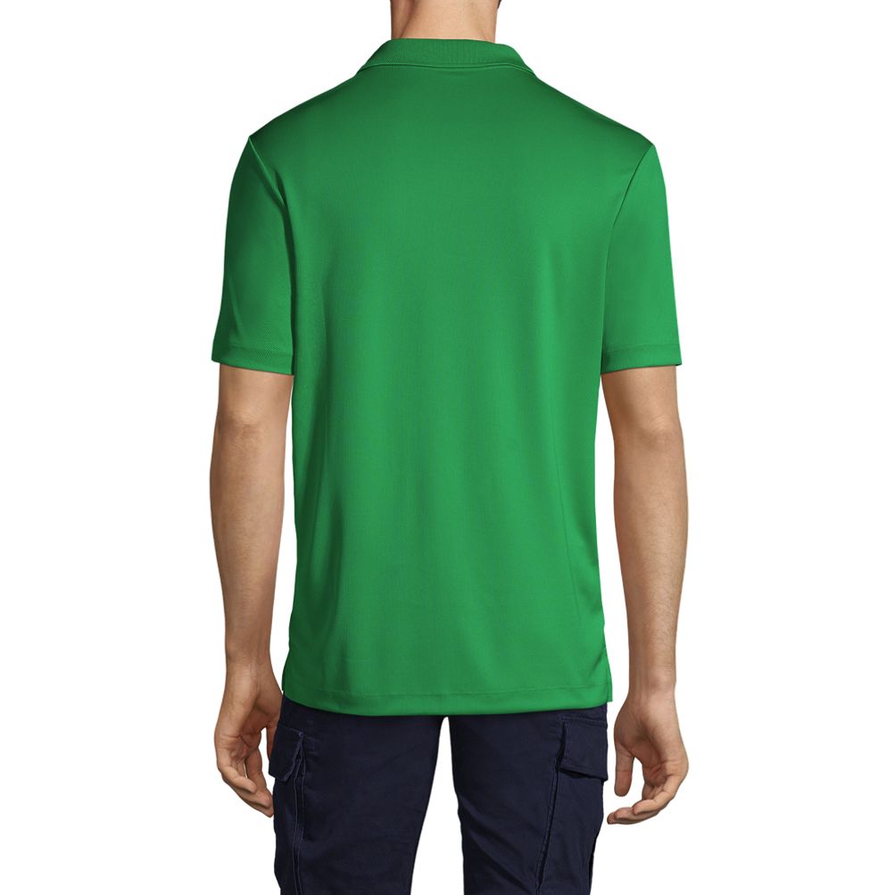 Men's Short Sleeve Solid Active Polo Shirt | Lands' End