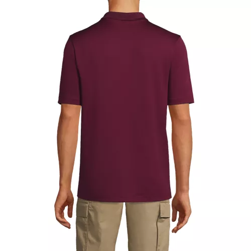 Men's Short Sleeve Solid Active Polo Shirt, Back