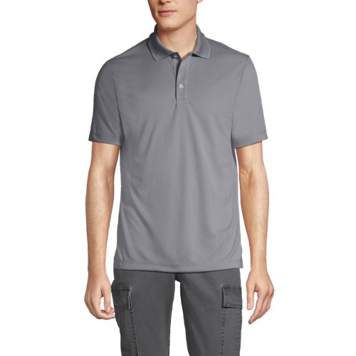 School Uniform Men's Short Sleeve Solid Active Polo Shirt, Front