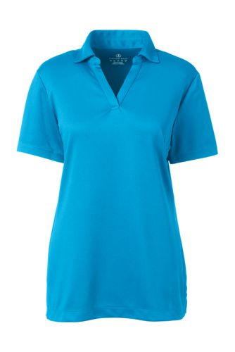 women's johnny collar polo shirt