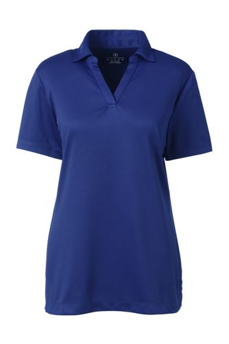 women's johnny collar polo shirt