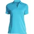 Women's Plus Size Short Sleeve Active Mesh Johnny Collar Polo, Front