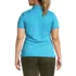 Women's Plus Size Short Sleeve Active Mesh Johnny Collar Polo, Back