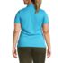 Women's Plus Size Short Sleeve Active Mesh Johnny Collar Polo, Back