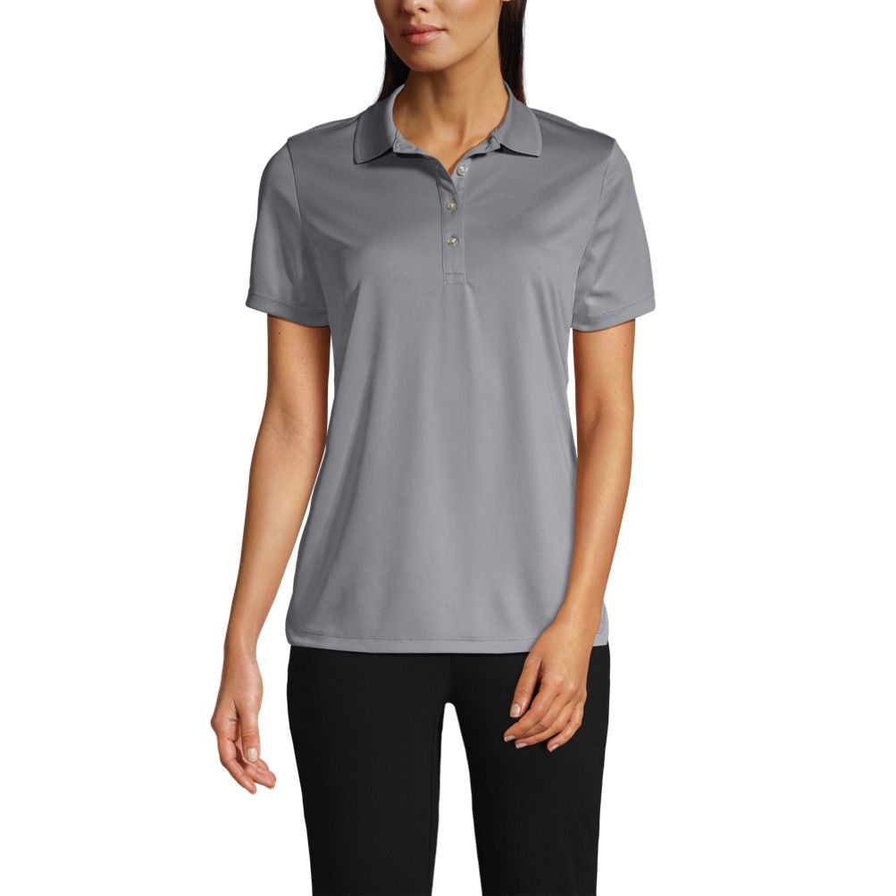 Women's Short Sleeve Solid Active Polo | Lands' End