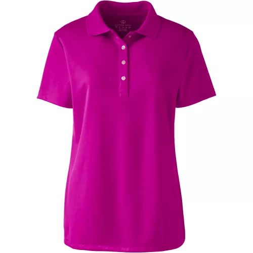 School Uniform Women's Short Sleeve Solid Active Polo, Front