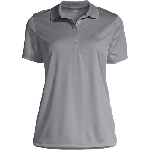 Women's Short Sleeve Solid Active Polo | Lands' End
