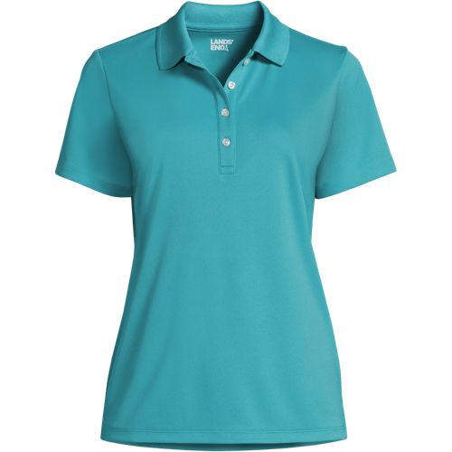 Women's Custom Embroidered Logo Short Sleeve Solid Active Polo Shirt