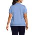 Women's Plus Size Short Sleeve Solid Active Polo, Back