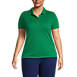 Women's Plus Size Short Sleeve Solid Active Polo, Front