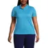 Women's Plus Size Short Sleeve Solid Active Polo, Front