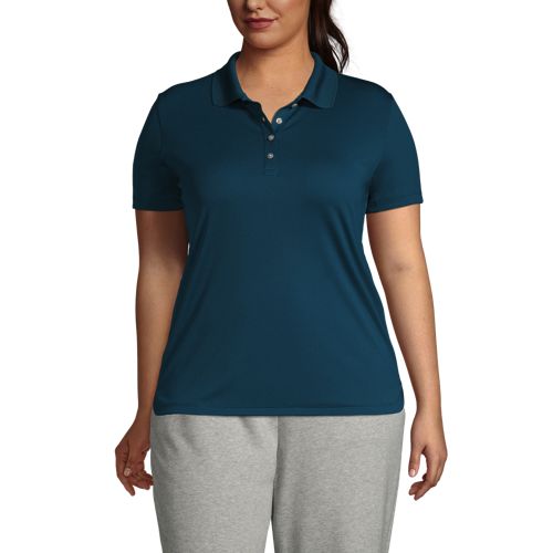 Plus Size Sports Top, Women's Plus Splash Print Short Sleeve * Neck Medium  Stretch Golf Shirt