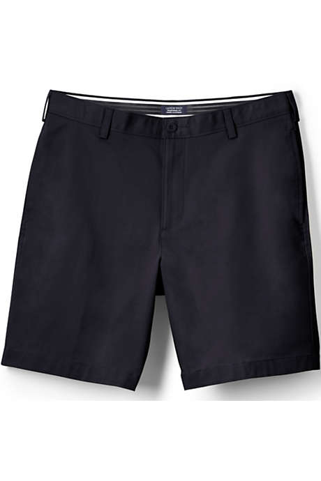 Men's Traditional Plain Front 9 Inch Chino Shorts