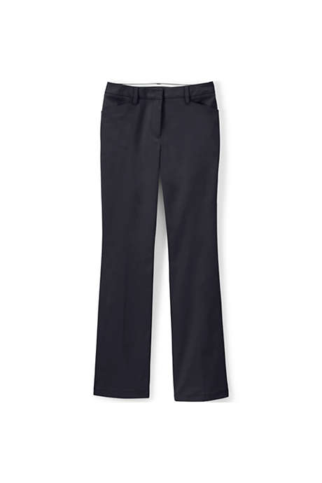 Women's Straight Fit Plain Front Bootcut Chino Pants